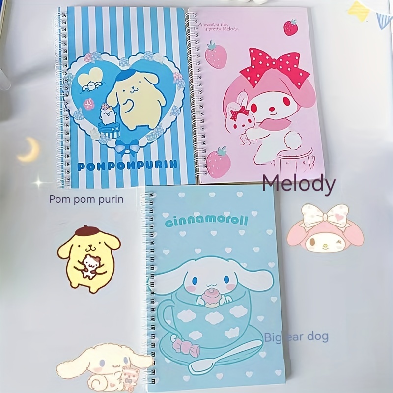 Each Notebooks A5 Size Cute Kawaii Anime Cartoon School And - Temu