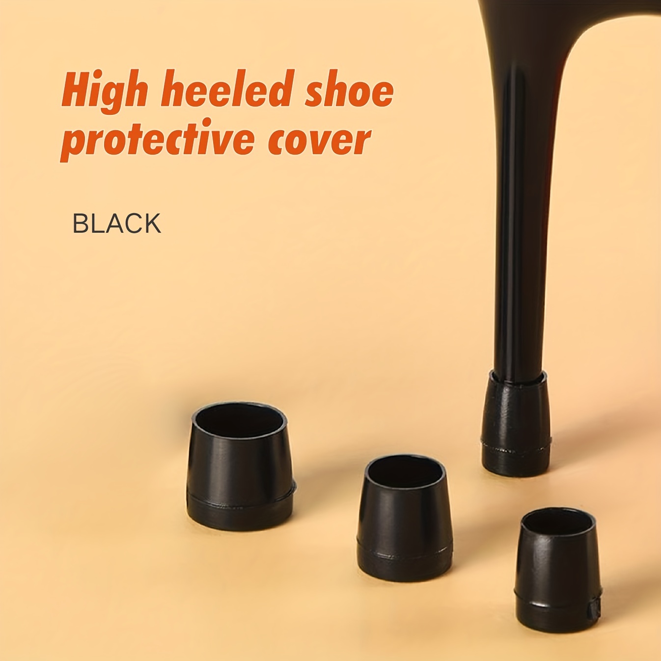 3 Sets High Heel Shoes Heel Protectors Silent Wearable Anti-slip Sound-absorbing Heel Protectors, Grass Wedding Office And Party Anti-slip Heel Protectors