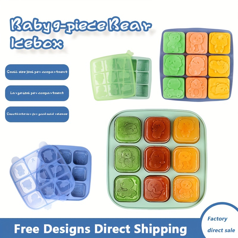 Baby Food Supplementary Freezer Packing Mold Soft Silicone Baby