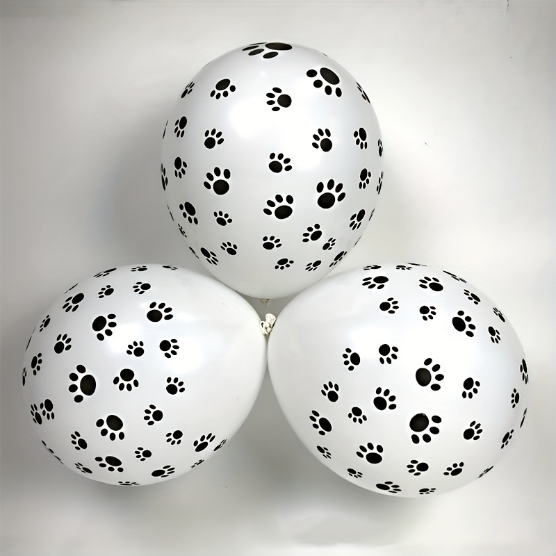 Dog Paw Latex Balloons Cow Footprint Balloons For Pet Puppy - Temu