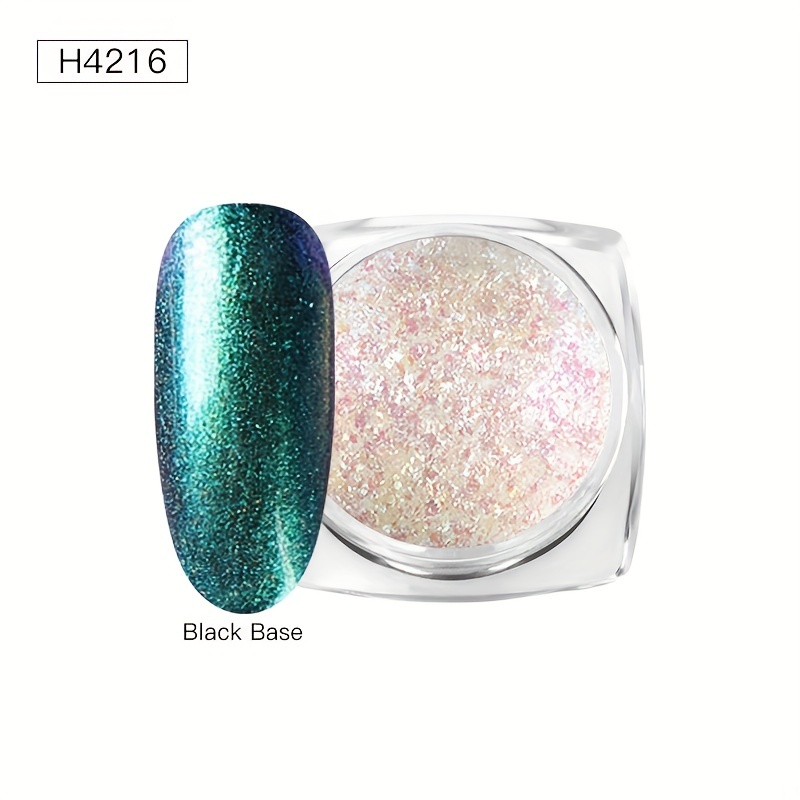 Color Change Neon Aurora Mermaid Nail Art Glitter Powder Mirror Chrome  Pigment