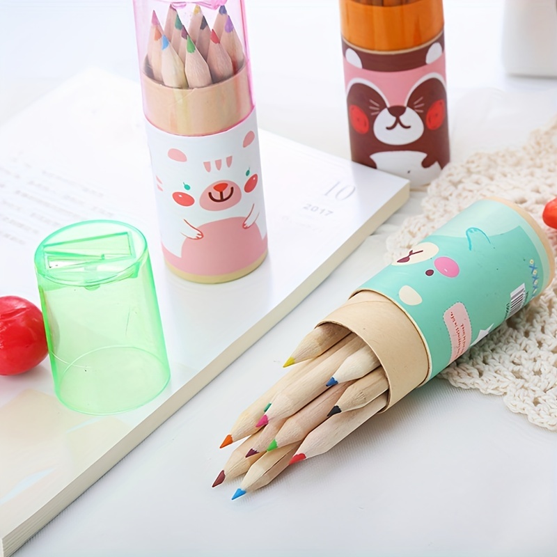 Paper Pencils Long Point Pencil Sharpeners, Cute Colored Paper Pencils for  Kids, Portable Fun Pencil Set for Classroom School Supplies 