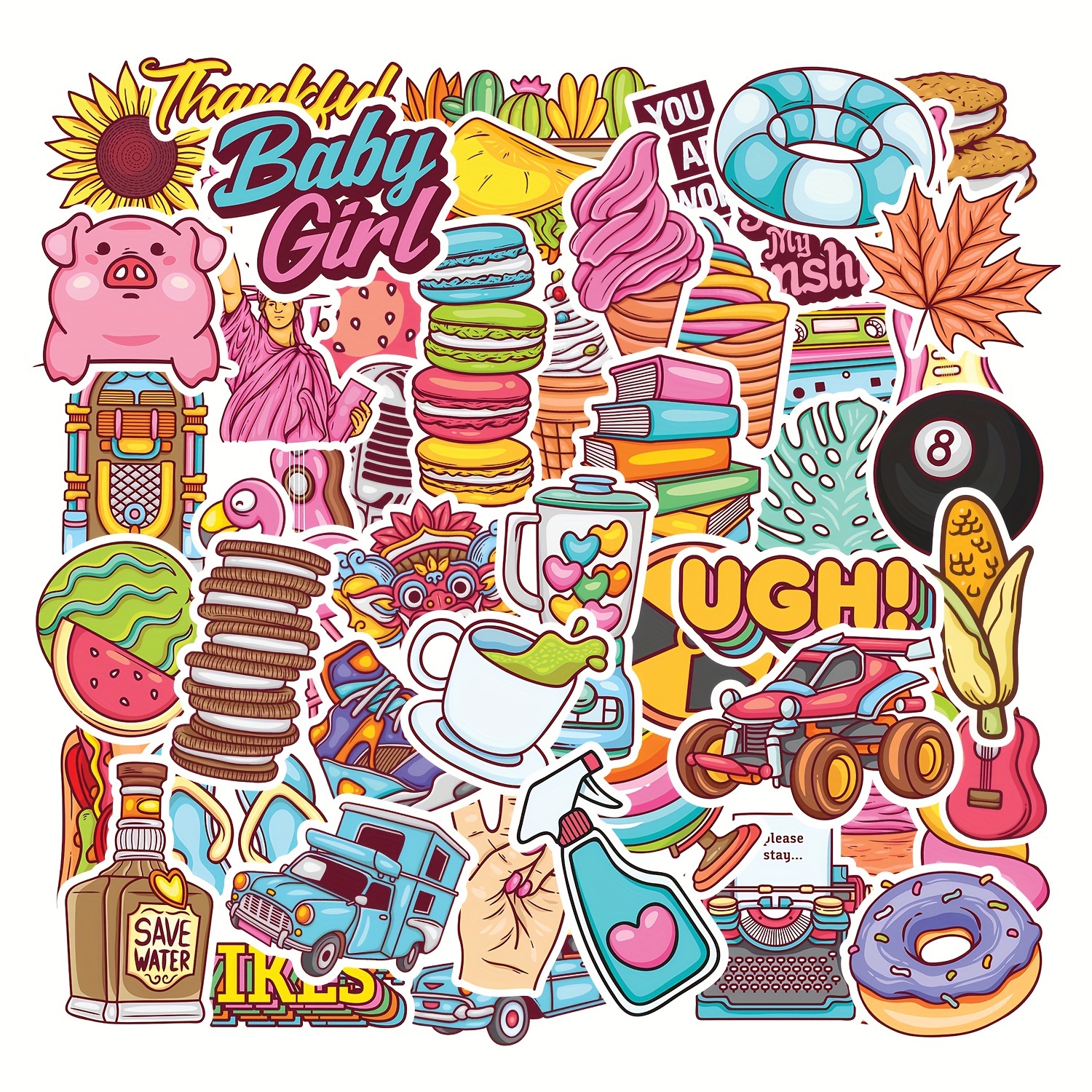 Aesthetic Stickers for Water Bottle,Cute Bottle Stickers,50pcs Waterproof Vinyl  Stickers Pack for Water Bottles, Laptop, Guitar,Computer,Phone, Trendy Cute  Stickers for Teens Kids (Aesthetic) - Yahoo Shopping