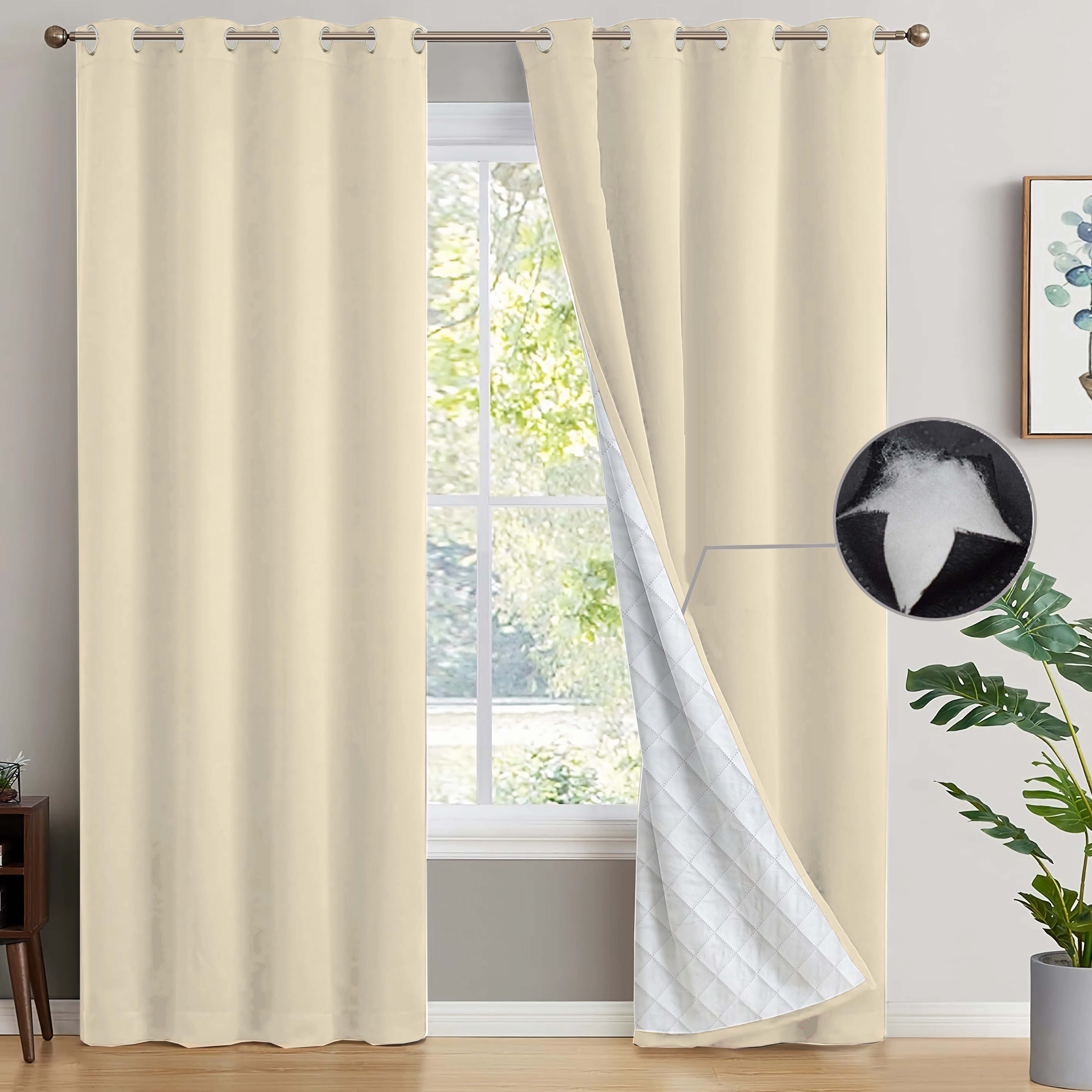 Cortinas modernas con aislamiento acústico, cortinas cálidas con