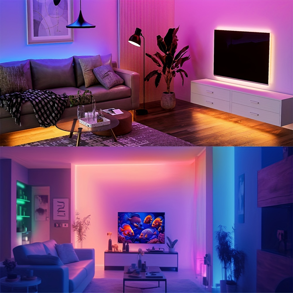 Led strip deals lights with microphone