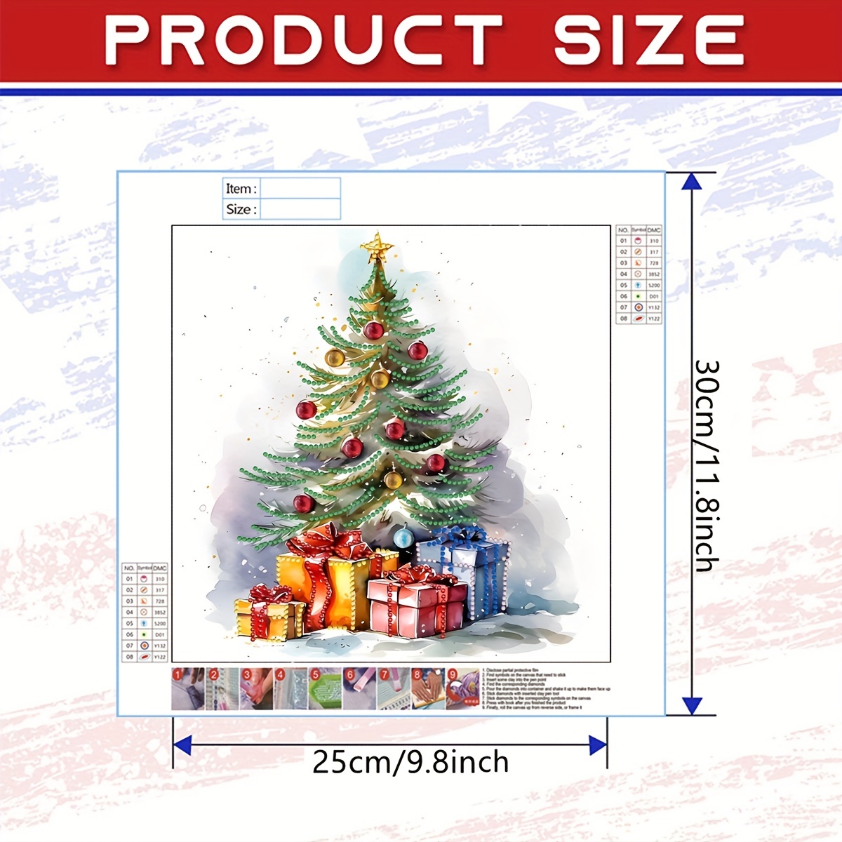 Cross Stitch Embroidery Complete Christmas Kit - 5d Diy Cross