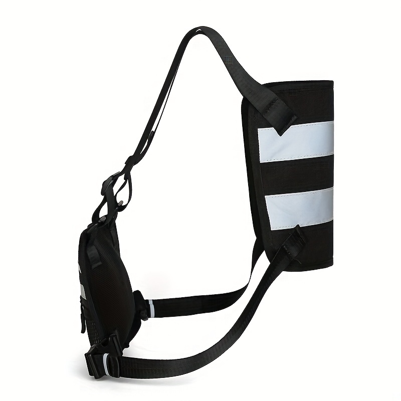 Fashion Men's Chest Bag Reflective Running Waist Bag Running Mobile Phone  Bag Tactical Vest - Temu