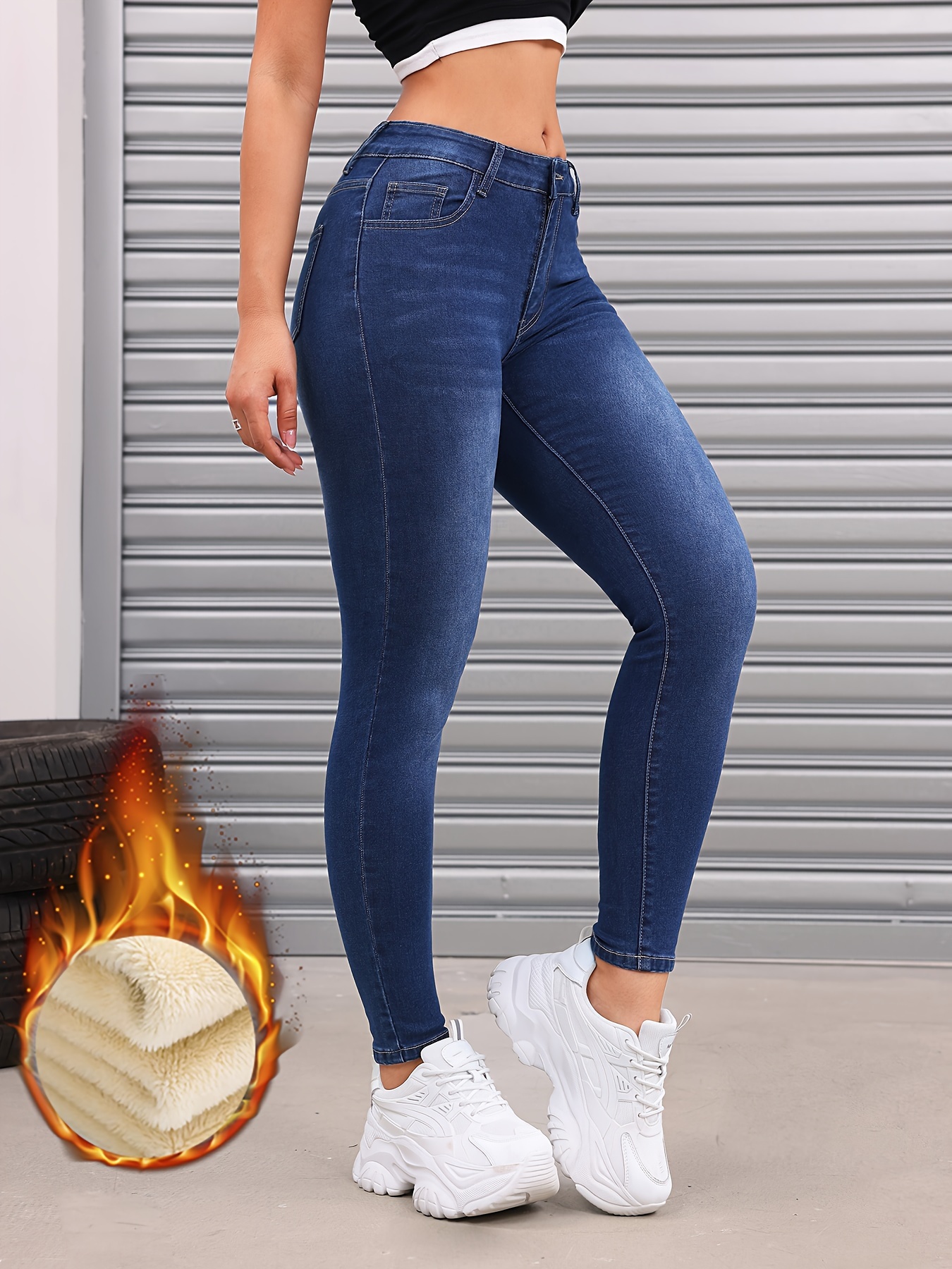 Gray High Waist Bootcut Jeans Slim Fitted Fashion Slant - Temu Canada
