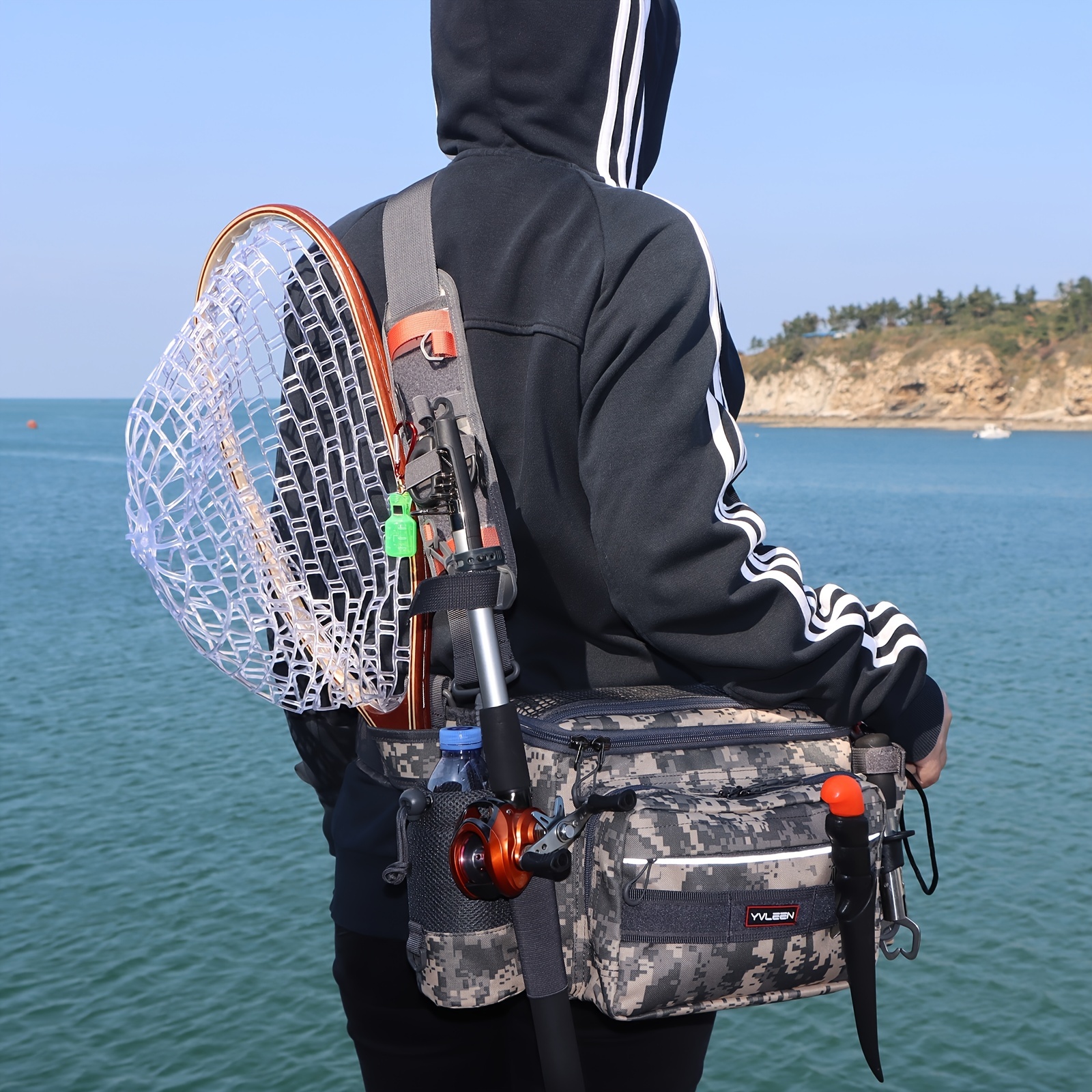 Water resistant Sling Fishing Tackle Bag Outdoor - Temu