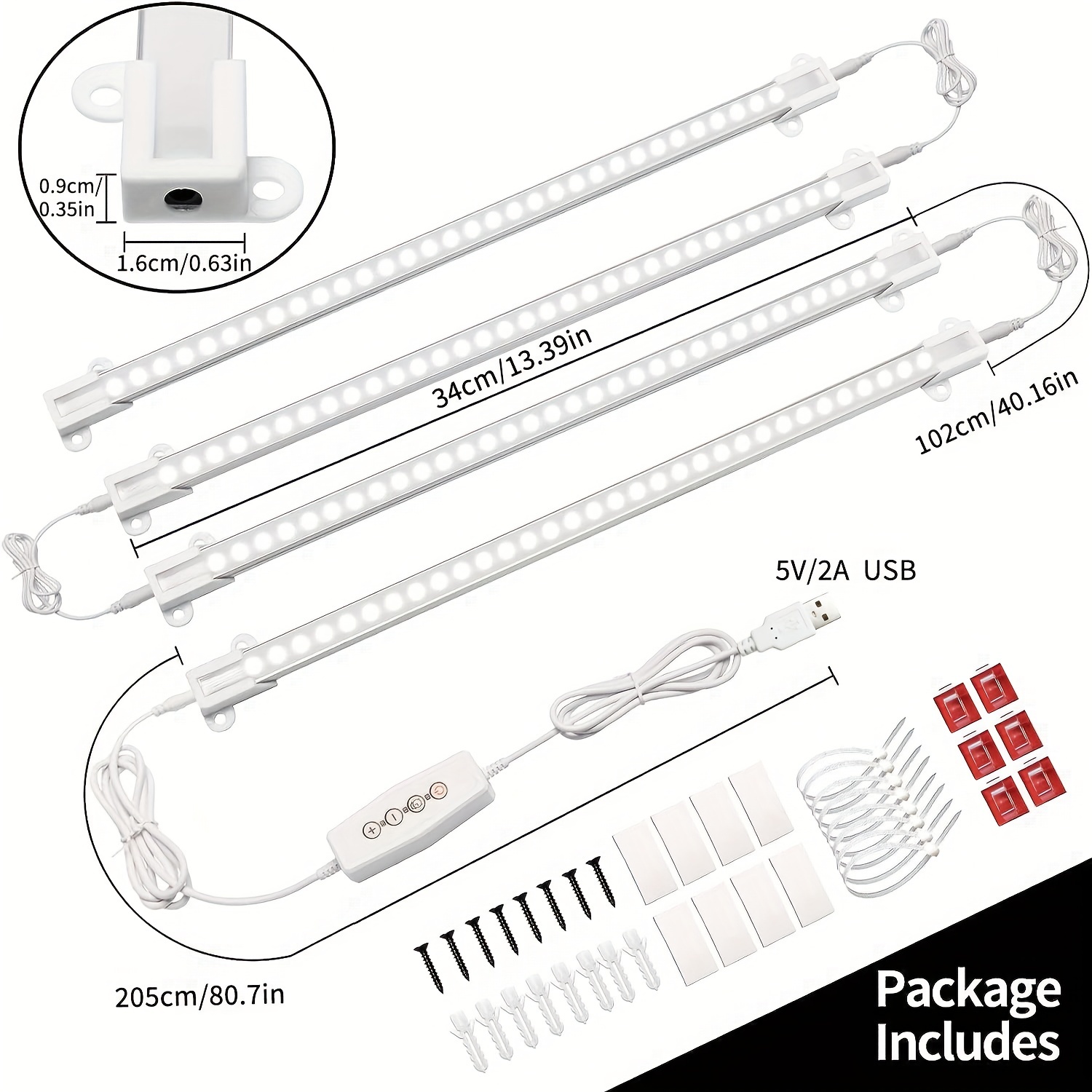 1pc Luz LED De Gabinete Luz De Contador Con Cambio De Color - Temu