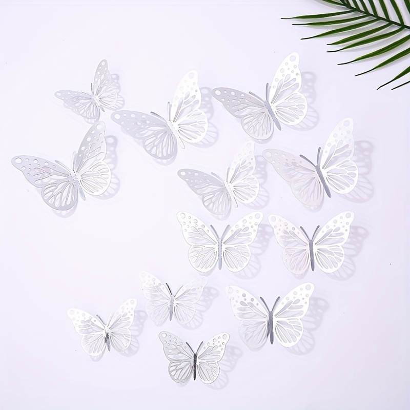 Black And White Butterfly Stickers 3d Simulation Of - Temu United