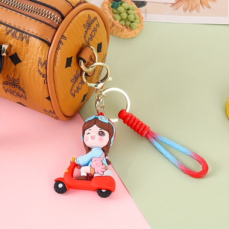 Creative Tram Riding Couple Boys And Girls Keychain, Car Pendant, Cute Bag  Key Chain, Exquisite Party Gift Key Ring Ornament, Keyring Packs, Bag  Pendants, Backpack Charms, Birthday Gifts, Party Favors, Holiday Gifts