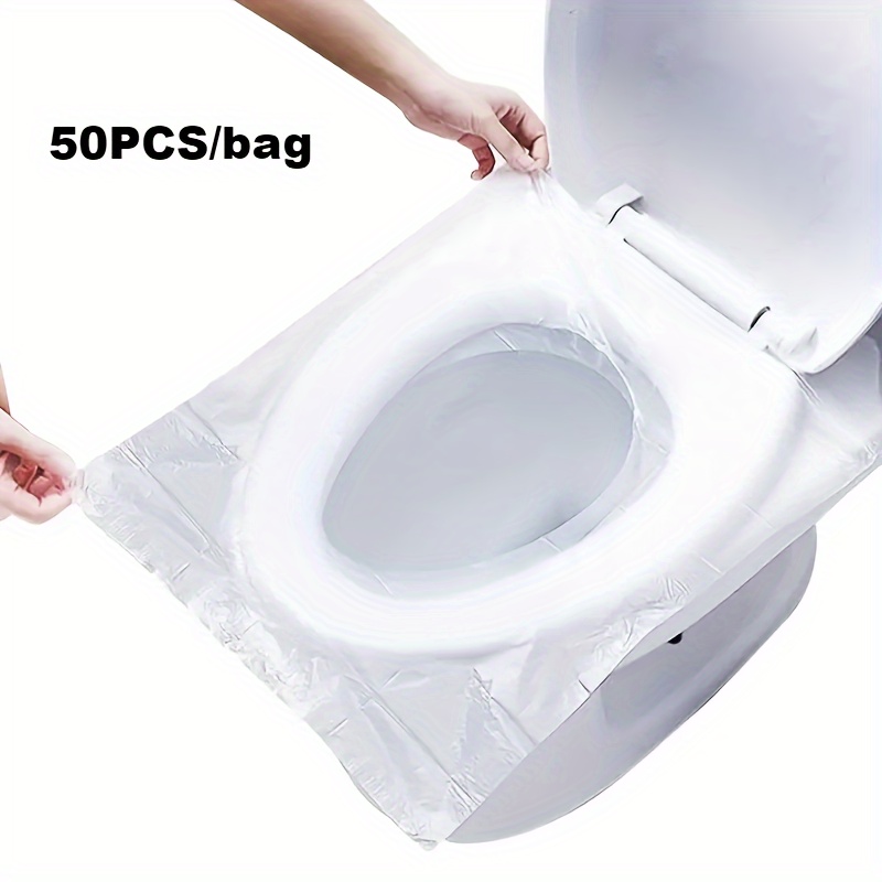 50pcs Per Pack Portable Toilet Seat Cover, Toilet Seat Cover - For Short Trips And Hotel Toilet Mats, Disposable And Convenient To Carry
