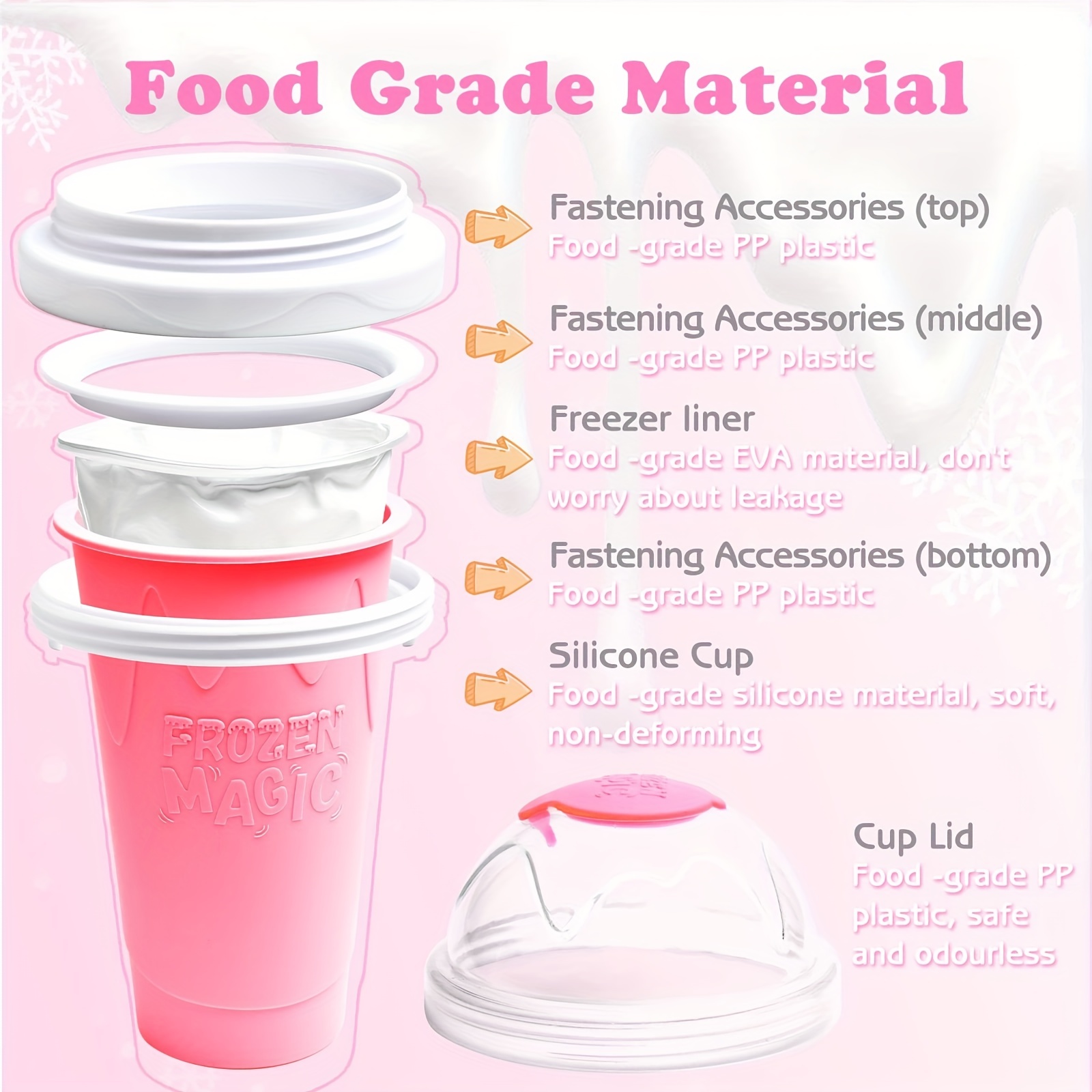 Cute Portable Blender USB Rechargeable Juicer Mixer Fruit Machine 13.5oz  Kawaii