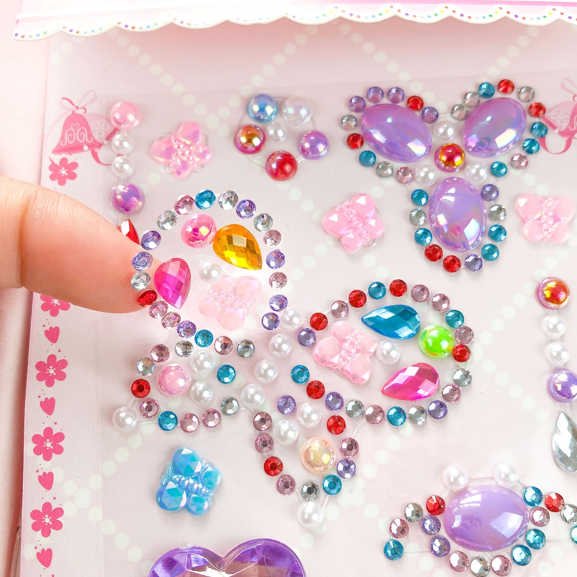 3D Gem Stickers Self Adhesive Jewel Crafts Sparkly Rhinestone Stickers  Crystal Sticker for Kids DIY Decorations