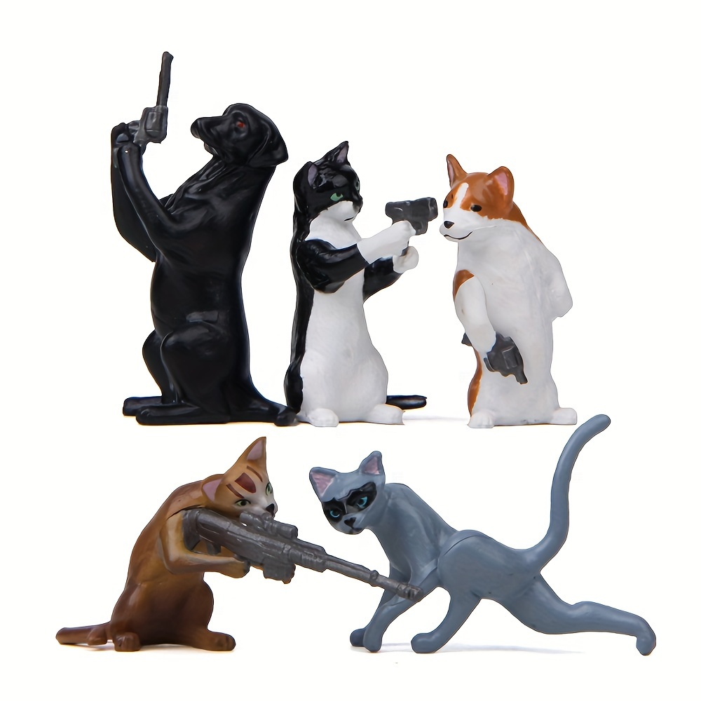 Micro-paysage animal de compagnie, 4 pièces, chat, chien, ornement
