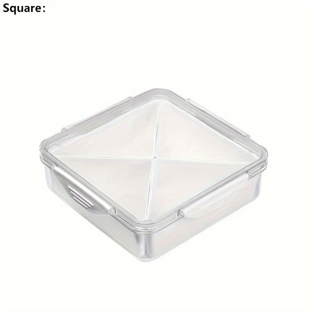 Storage Containers Round Square Divided Serving Tray Lid 6 4