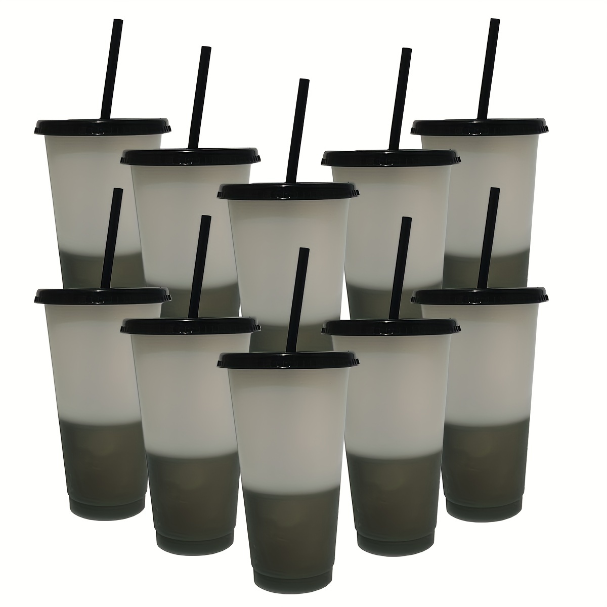 Color Changing Cups Tumblers with Lids Straws - 7 Reusable Bulk Tumblers  Plastic Cold Cups for Adults Kids 12oz Tumbler 