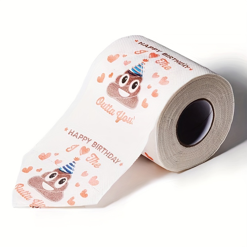 Happy Birthday Toilet Paper Prank, Novelty Funny Toilet Paper Roll