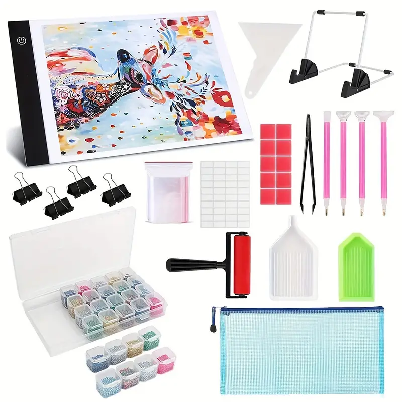 Artificial Diamond Painting A4 LED Light Pad Kit, LED Artcraft Tracing  Light Table, Tools And Accessories Kit For Full Drill & Partial Drill 5D  Diamon