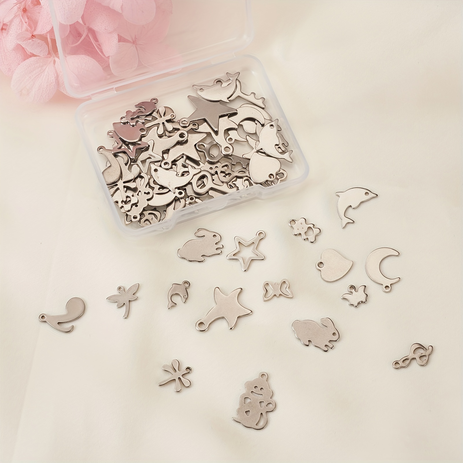 Stainless Steel Multi Shapes Pendants For Bracelet Necklace Diy