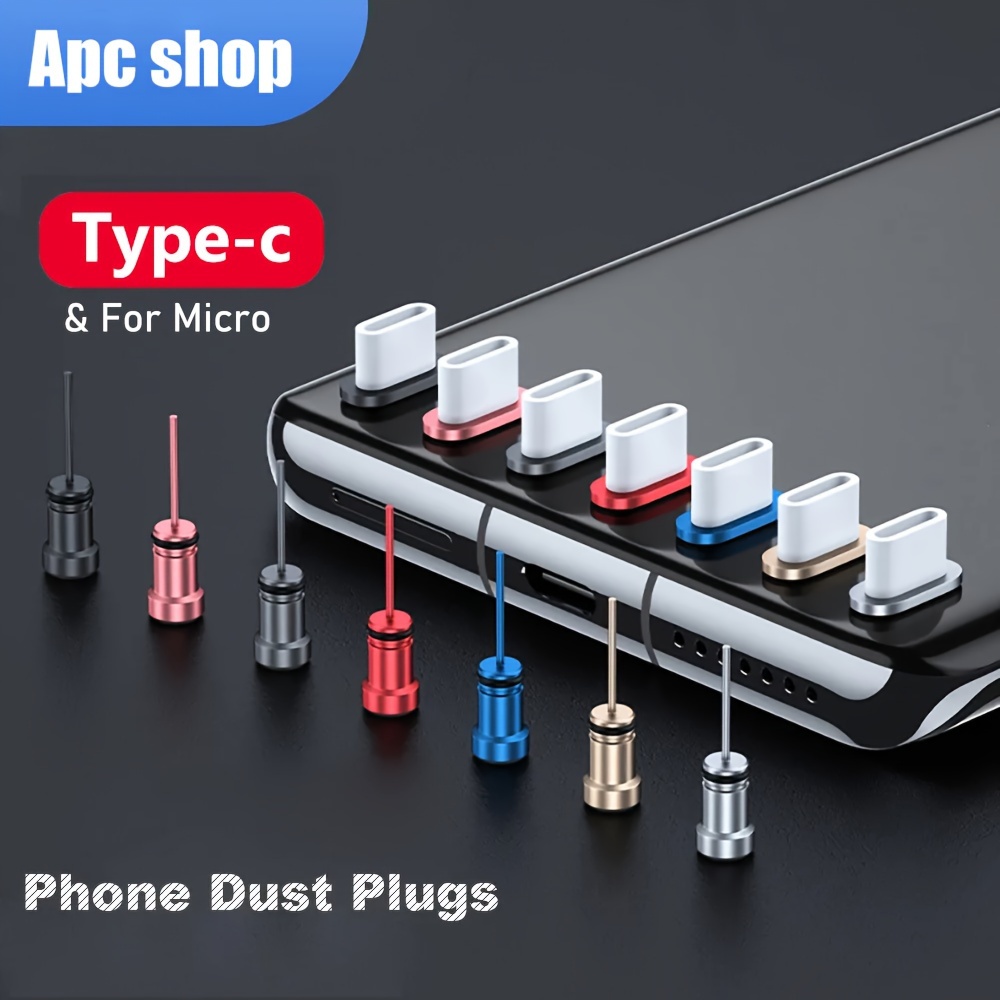 Cell Phone Hole Dust Plugs For Interface For Iphone/type c - Temu