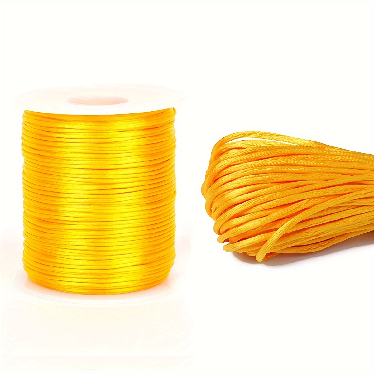 Polyester Yarn Hand Woven Rope 1.5mm x 100m Red Chinese Knotting Wire Rope  for Jewelry, Clothing, Sewing and Wrapping