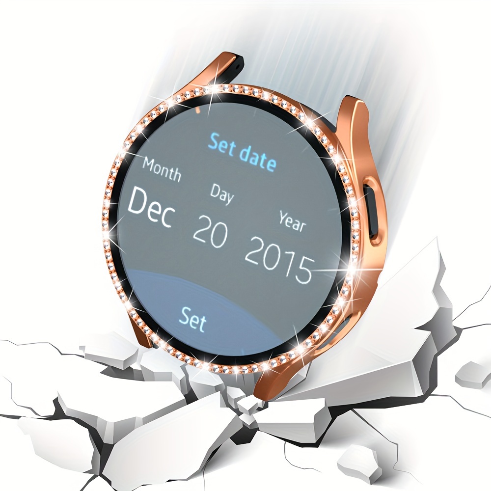 Glass+rhinestone Case Galaxy Watch 6 Accessories - Temu
