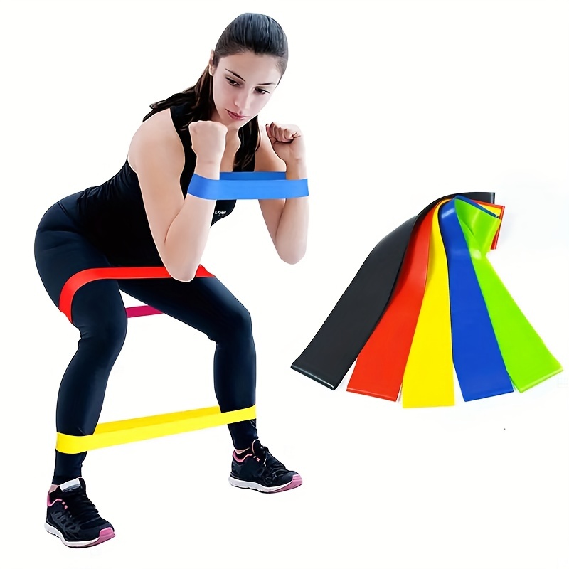 5pcs TPE Elastic Resistance Band Set for Yoga and Fitness with 5 Tension  Circles and Black Bag - Ideal for Squats, Hip Circles, and Full-Body  Workouts