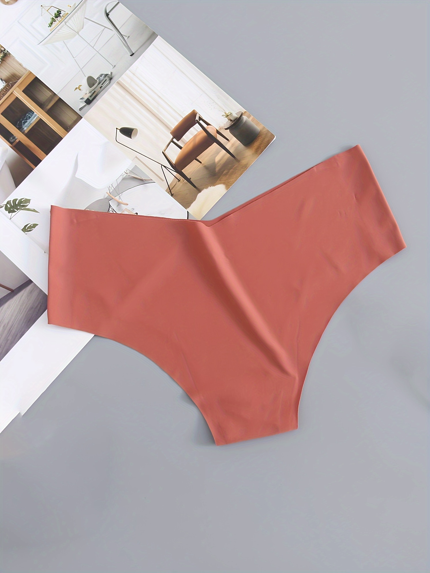 Seamless Panties Sporty Comfy Solid Brief Panties Women's - Temu Canada