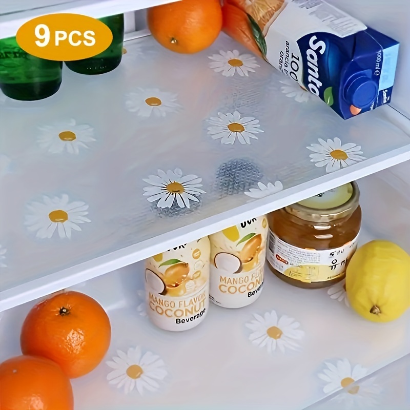 4pcs Refrigerator Liner Pads Washable Waterproof And Oilproof Suitable For Shelves Freezers