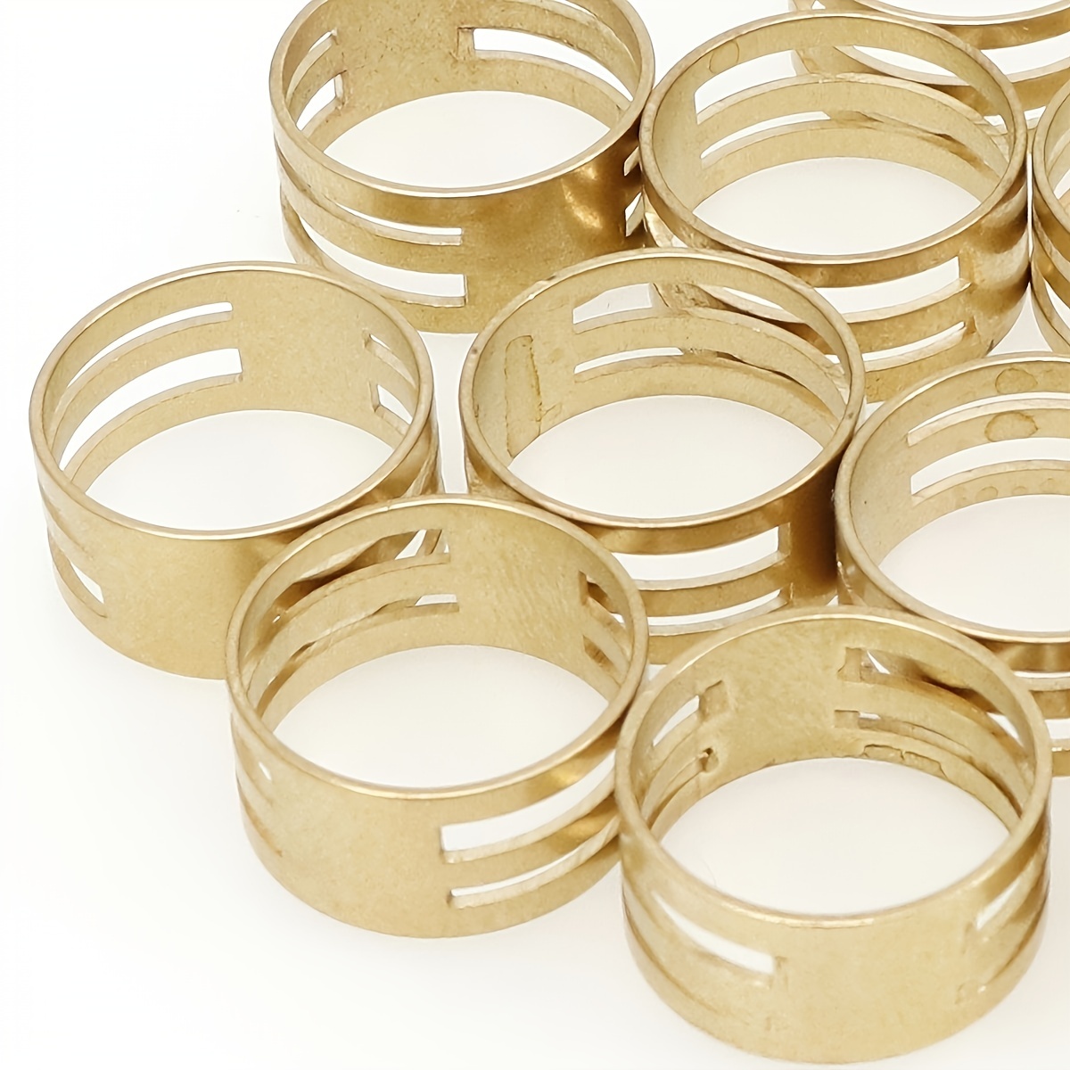 50PCS 14k Gold Filled Twisted Open Jump Rings for Jewelry Making