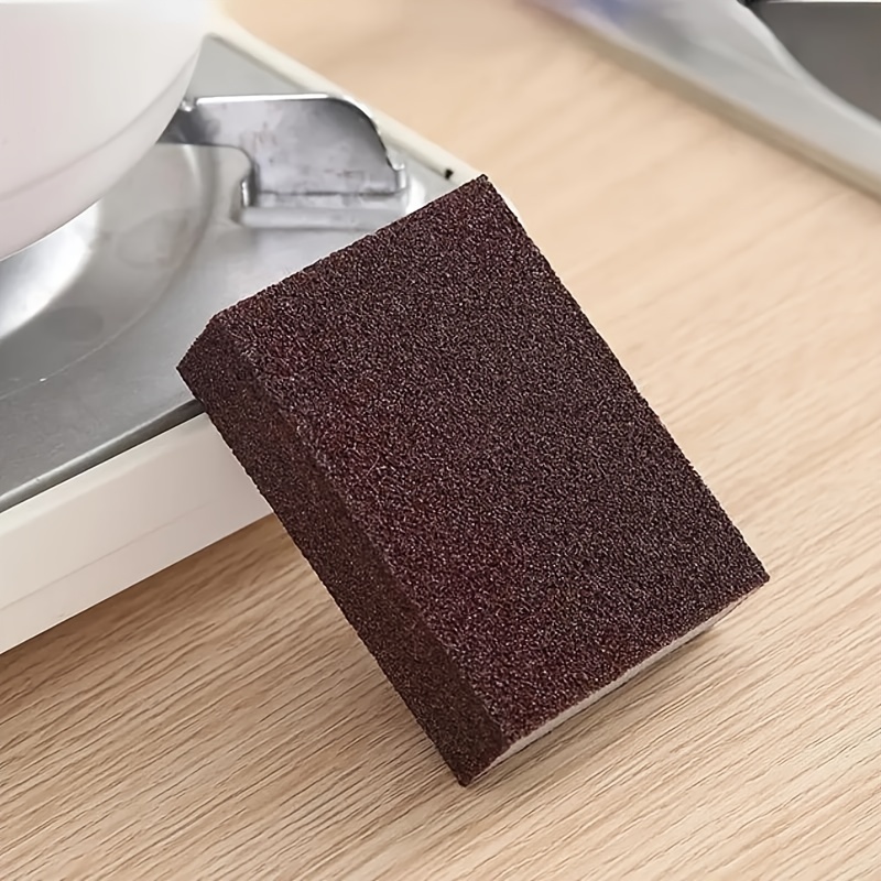 TEMU Éponge à récurer émeri : L'éponge magique nano émeri pour éliminer la rouille et les taches, un outil de nettoyage de cuisine pour la vaisselle