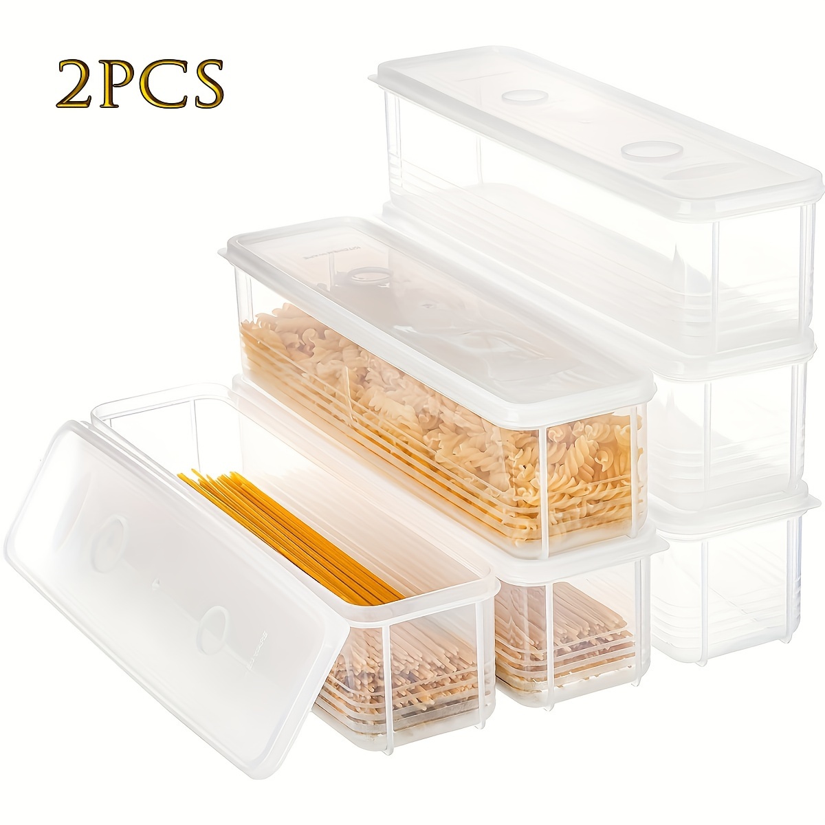 4Pcs Food Container Transparent Good Sealing Buckle Lid Design Stackable  BPA-free Mini Fridge Crisper Storage Box - AliExpress