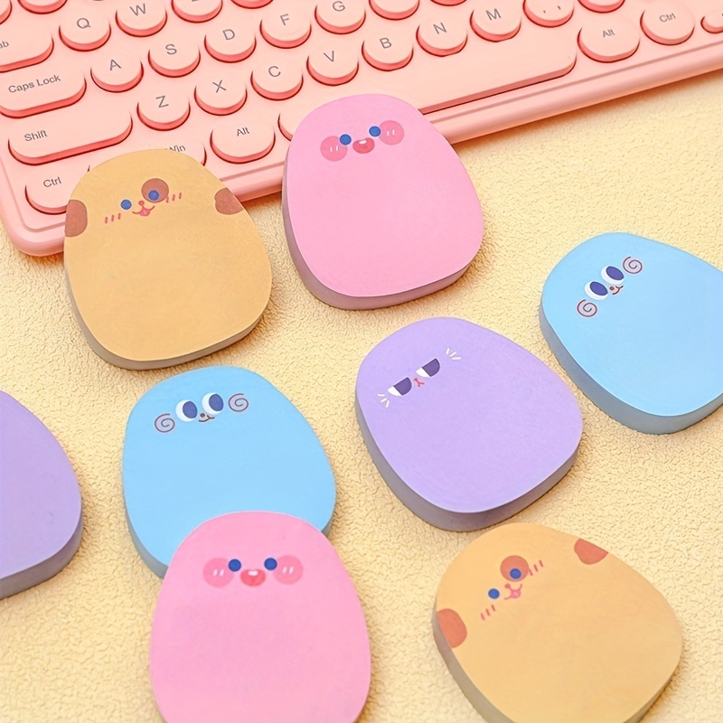 

4pcs/240sheets Cute Emoticon Sticky Notes Memo Pad Self-stick Notes For Office School Supplies