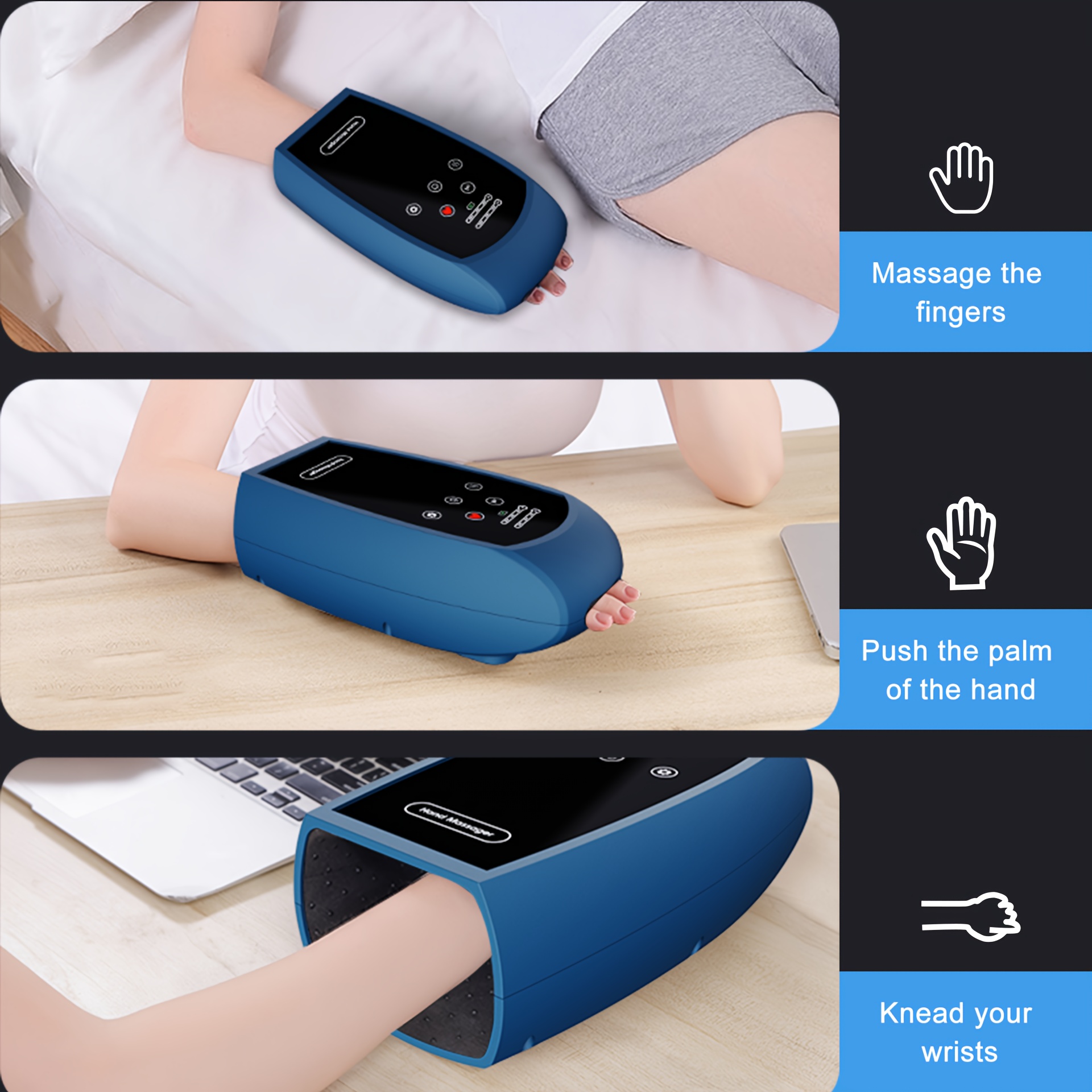 Smart Hand Massager With Compression Heating For - Temu