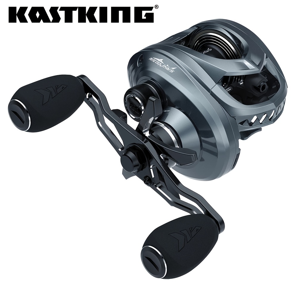 * MegaJaws Long Cast Baitcasting Fishing Reel 8KG Drag 12 BBS 173g Weigh  With New * Dual Brake System Fishing Coil
