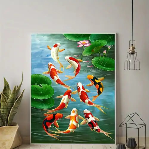 Koi Fisch Malerei - Kostenloser Versand Für Neue Benutzer - Temu Austria