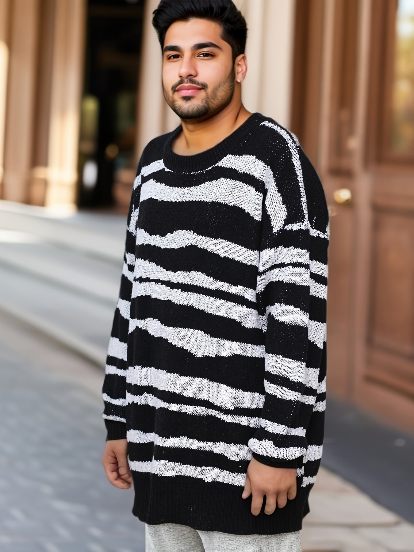 Printed sweater shop mens