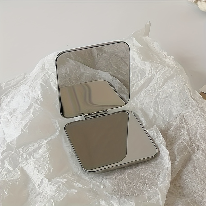 TEMU 1pc, Custom Gifts, Personalized Engraved Silvery Compact , Custom Pocket Mirrors With Names, Gifts For Her, Bridesmaid Gifts, Wedding Party