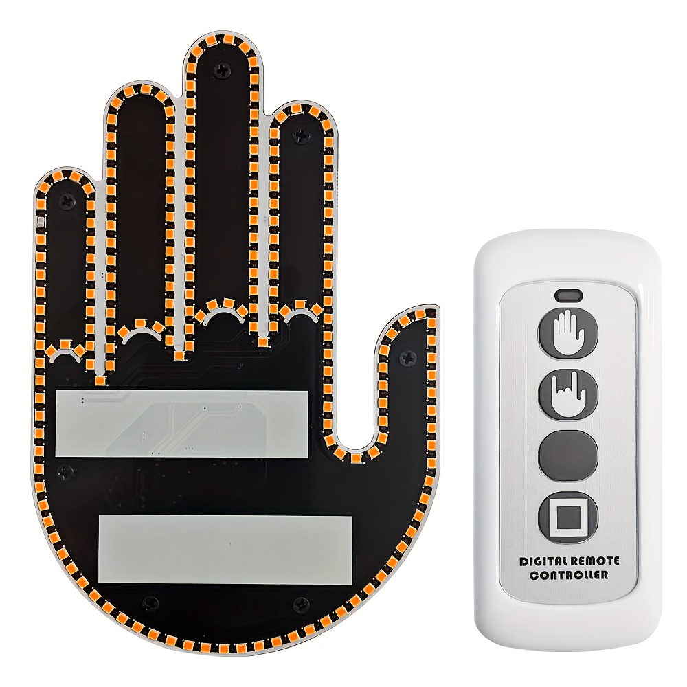 Lustiges Auto-Finger-Licht mit Remote Road Rage Sign Mittelfinger  Gesture-Light