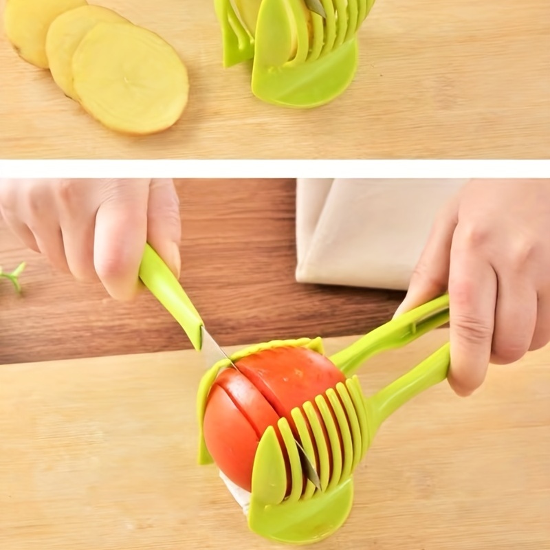 1pc, Tomato Slicer Tool, Lemon Cutter Tool, Lemon Slicer Holder, Tomato  Slicer Holder, Lemon Cutter Holder, Round Fruit Tongs, Egg Slicer Cutting  Hold