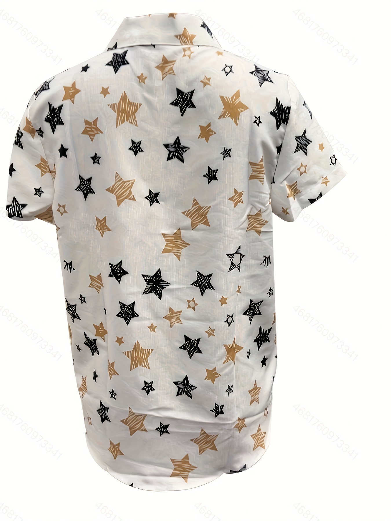 star print button down