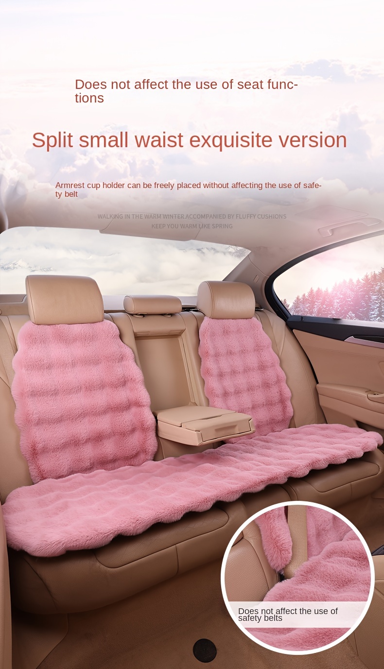 Plush Universal Three-piece Car Seat Cushion Women Fashion Winter