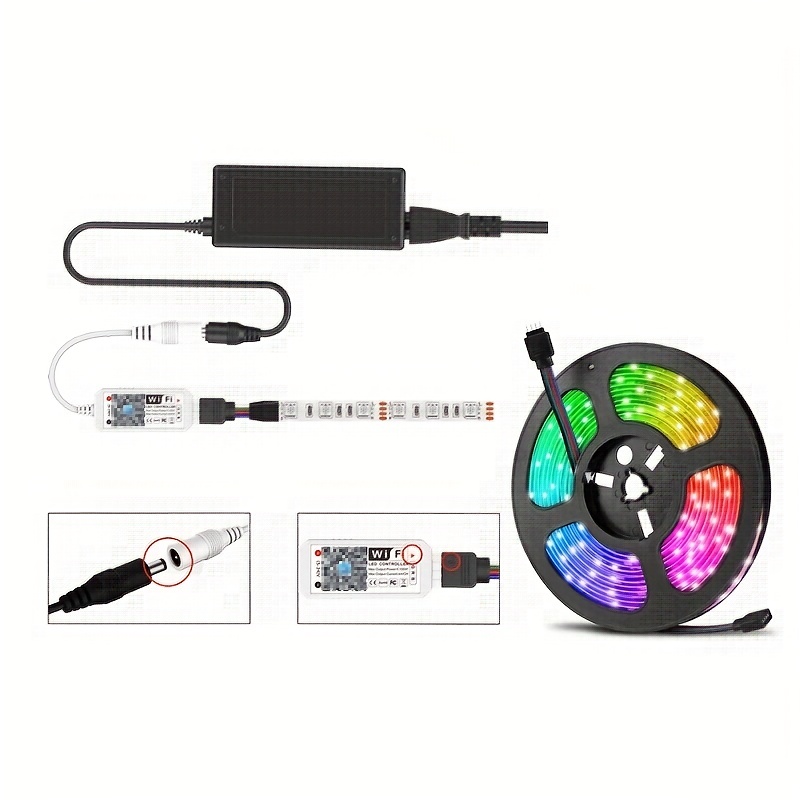 Kit de iluminación de fondo de TV, tira LED USB 5050, RGB