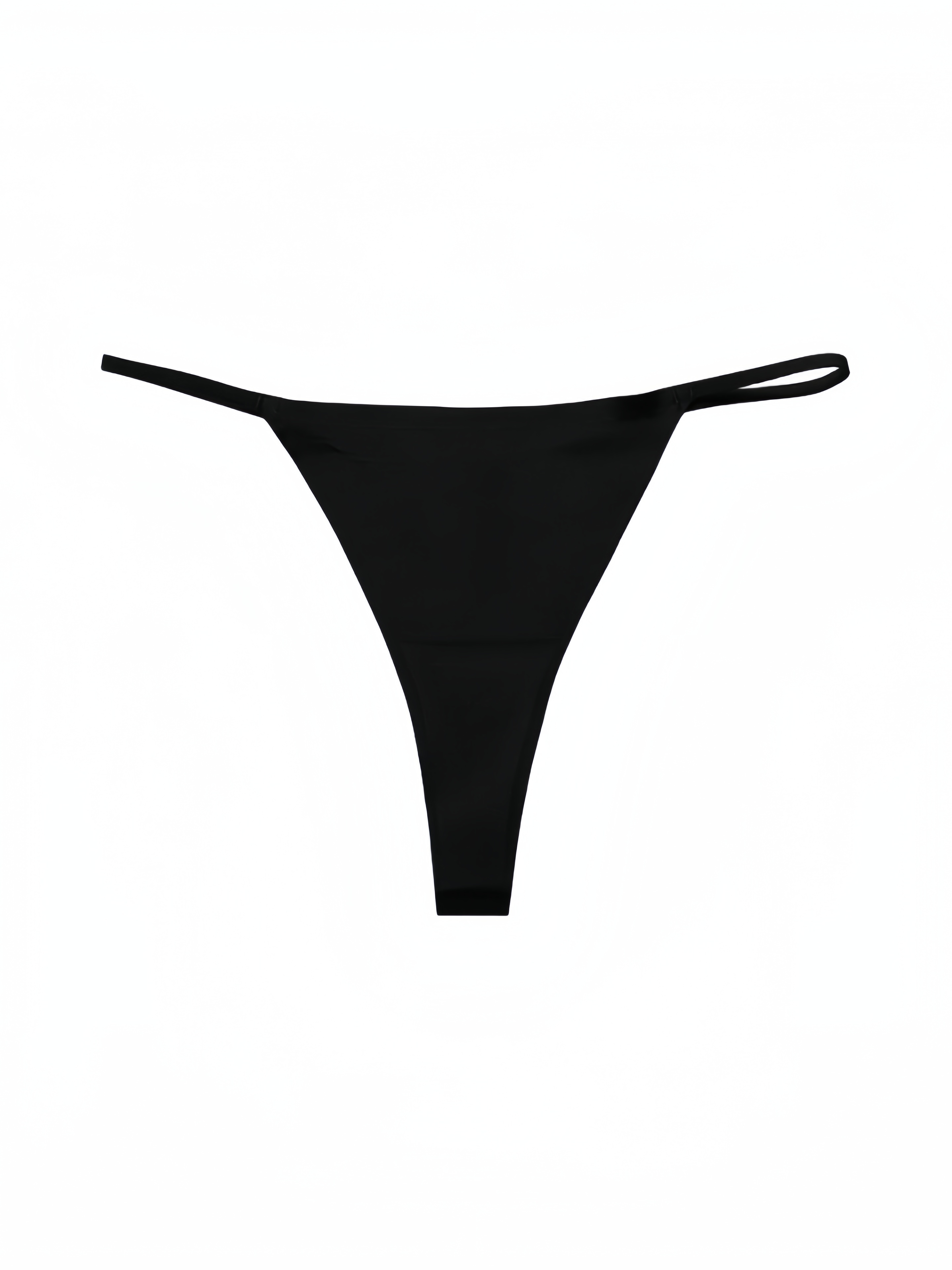 Men Open Ring Pouch C-string Invisible Thong Underwear Briefs Panty  Lingerie - Black, as described