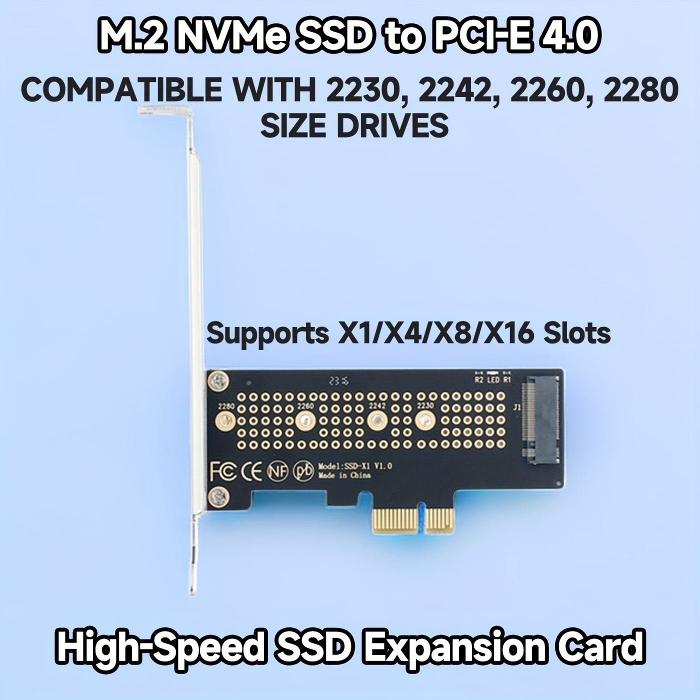 Pcie 3.0 X 4 To M.2 (ngff) Ssd Adapter With Low And Full Profile