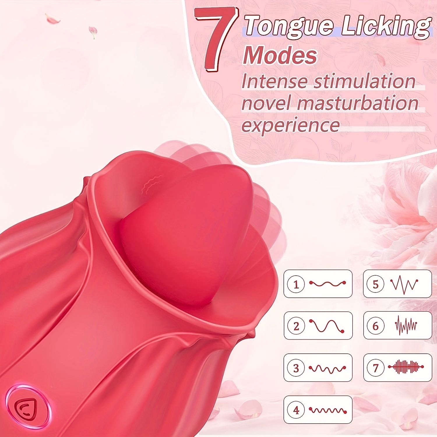 Adult Sex Toys Tongue Vibrator Rose Toy Rose Sex Stimulator - Temu France