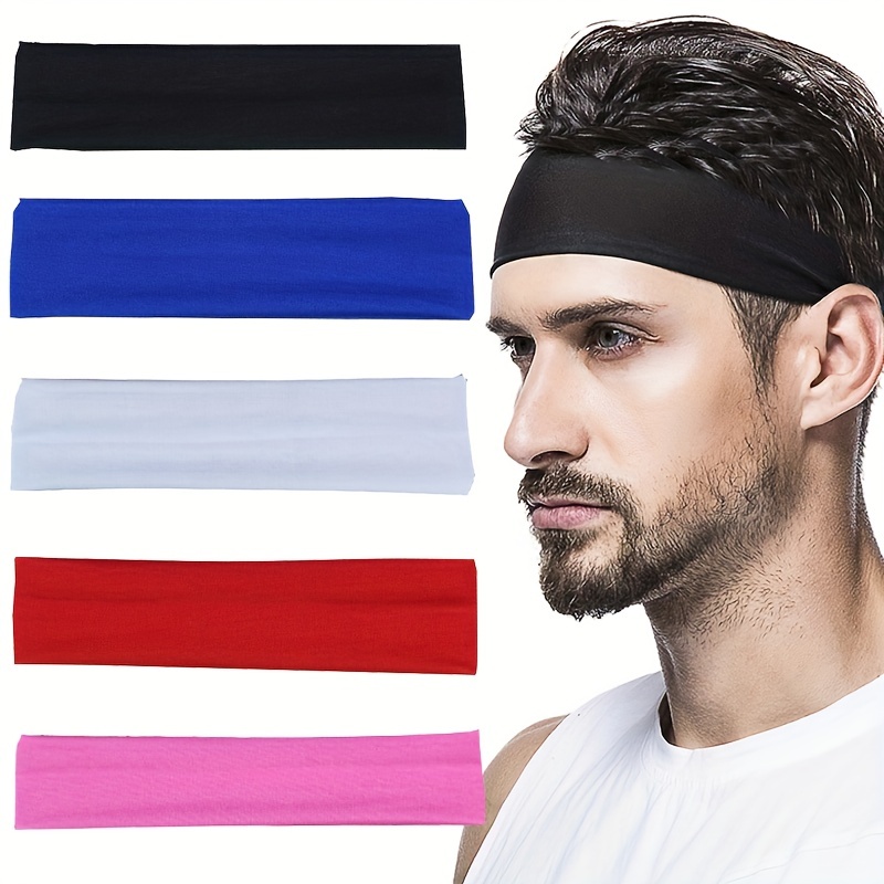 1pc Sweatband pour hommes Femmes Sport élastique Hairbands Head
