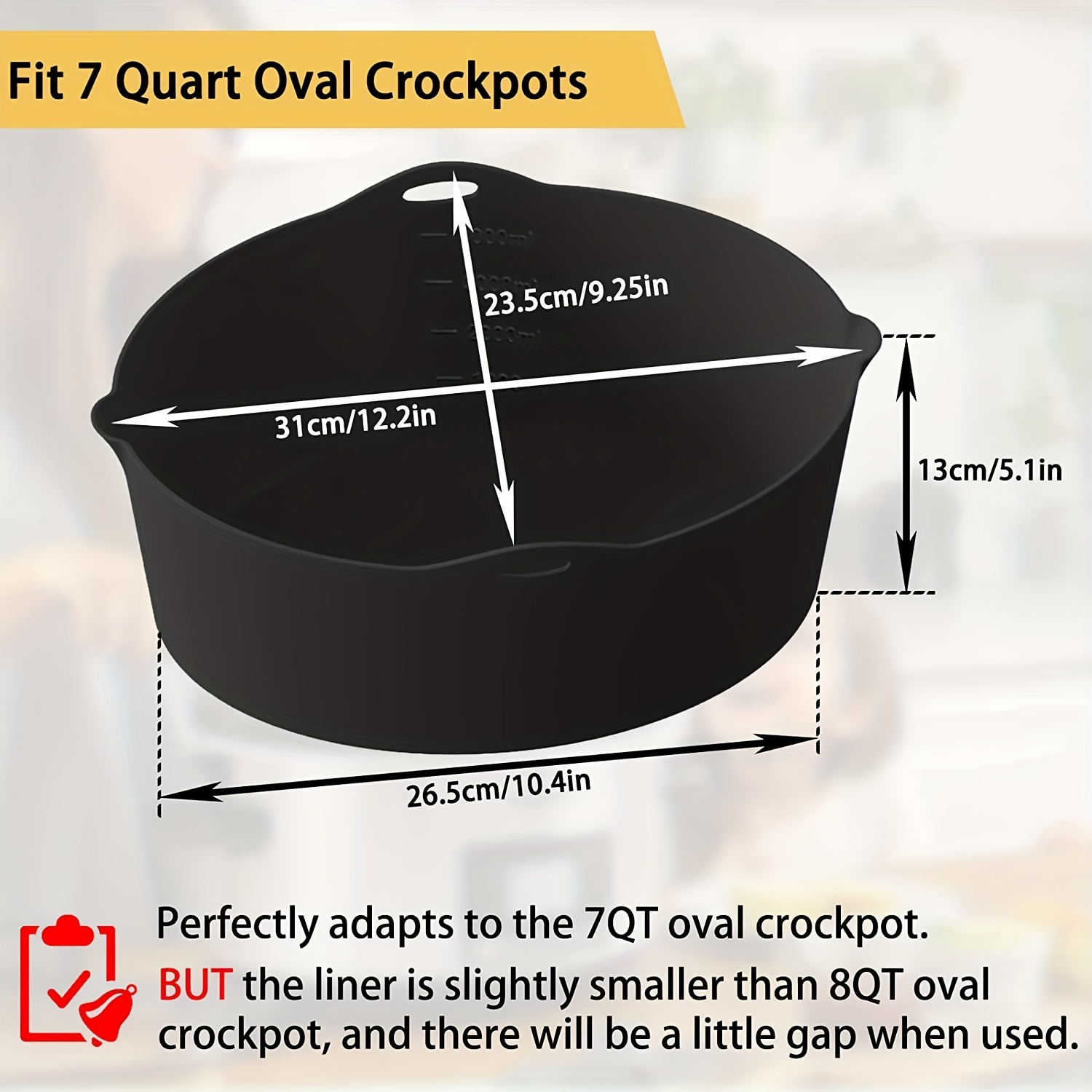 FROVEN 4QT Oval Silicone Slow Cooker Liner Compatible With Crock Pot &  Hamilton Beach Crockpot Liners, Reusable, Dishwasher Safe Suitable For Most  4